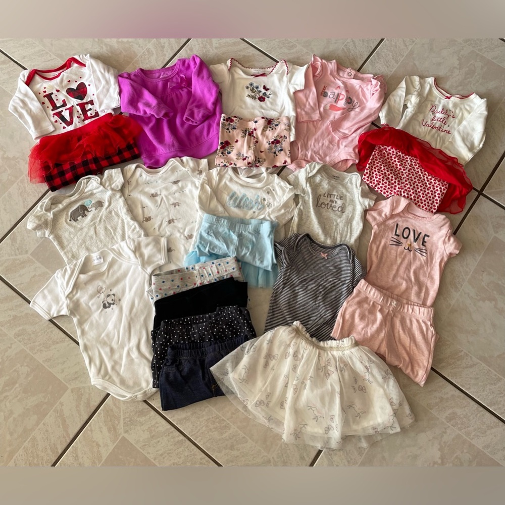 0-3, 3 month Baby Clothes- short sleeve, long sleeve, matching set, pants, boots